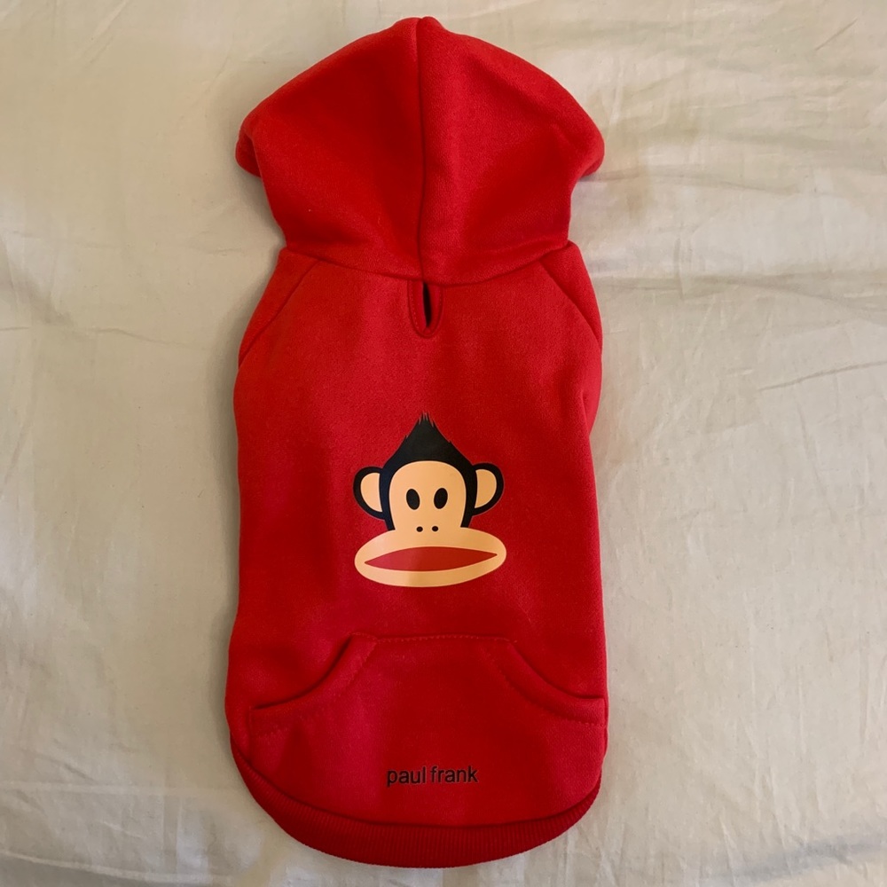 Paul Frank dog puppy sweatshirt hoodie M